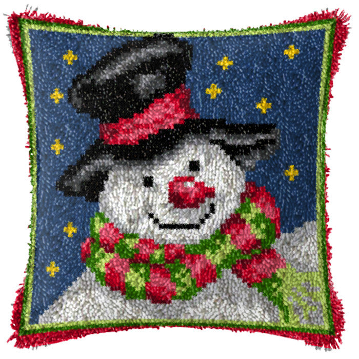 Diy Handmade Christmas Cushion Wool Embroidered Pillow Material Package - DropOnline.co