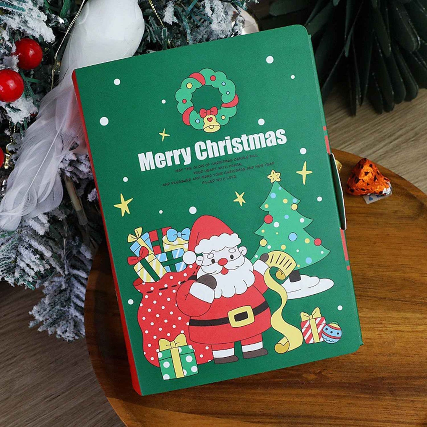 10 Pcs Christmas Treat Boxes Book Shape - Cartoon Candy Gift Boxes - DropOnline.co