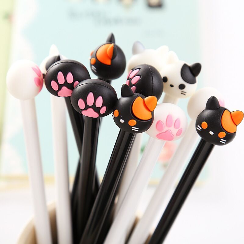 Creative cute cartoon black white cat ink pen - DropOnline.co