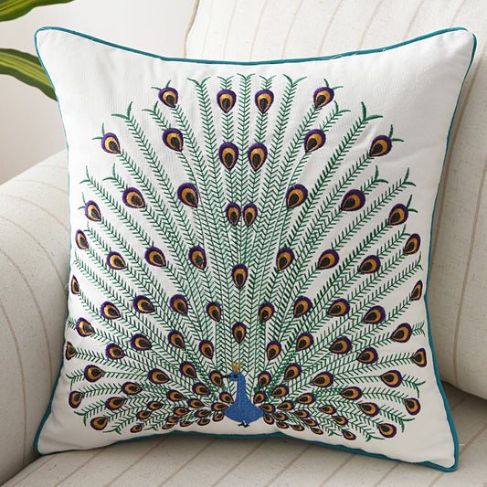 Bedroom bed peacock cushion pillow - DropOnline.co