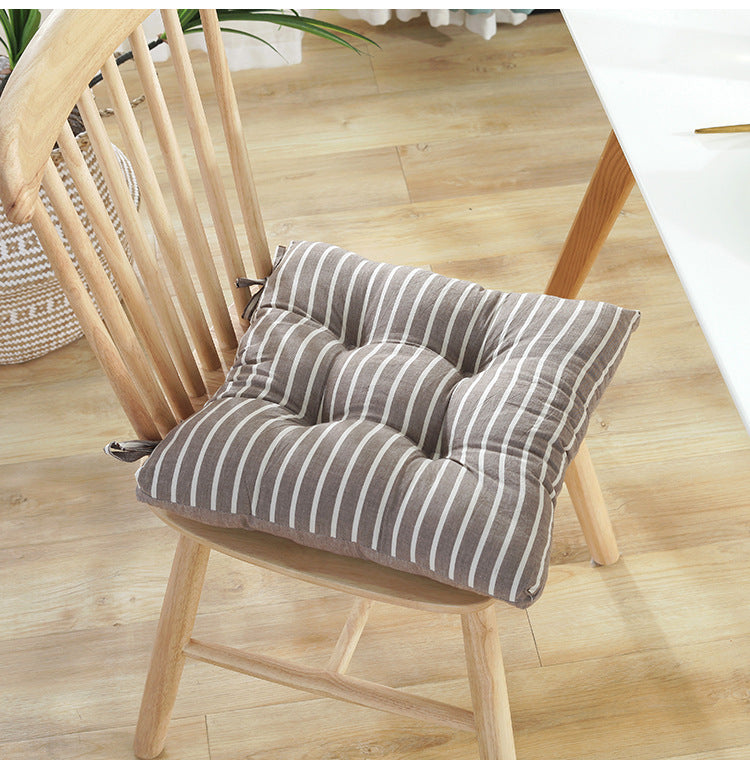 Thickened Four Hole Lattice Stripe Cushion - DropOnline.co