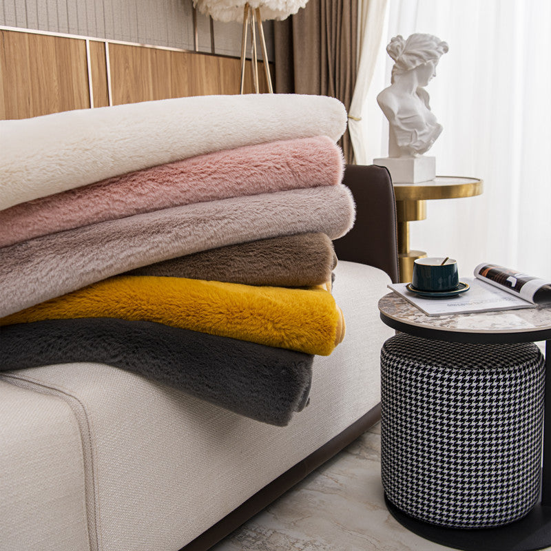 Autumn And Winter Sofa Cushion Warm Plush Rabbit - DropOnline.co