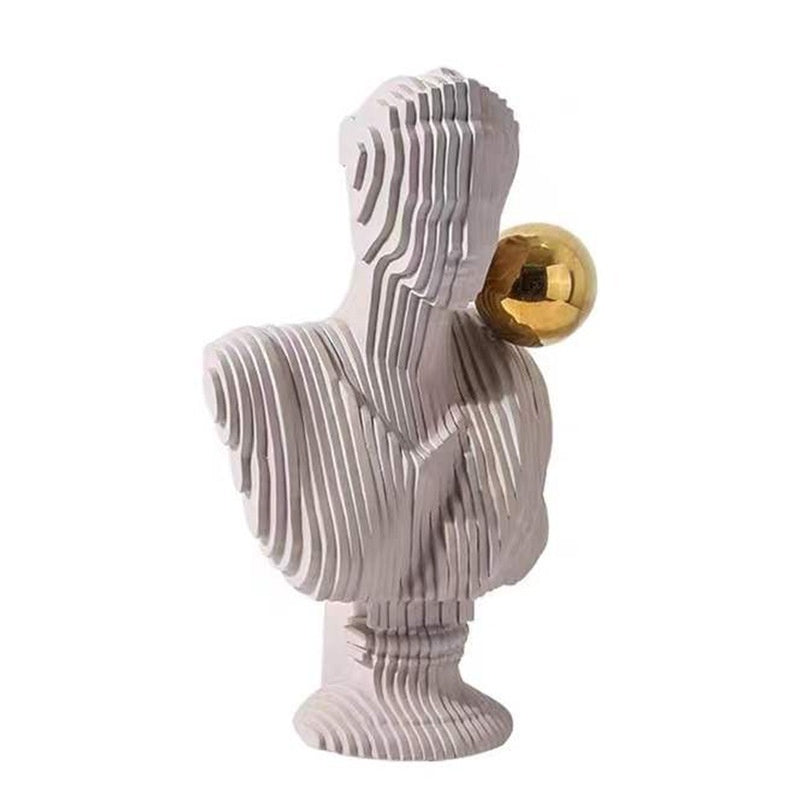 Modern Light Luxury Cut Female Character Art Sculpture Crafts Ornaments - DropOnline.co