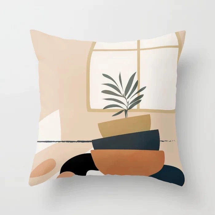 Abstract Geometric Portrait Pillowcase - Modern Art Home Sofa Cushion Pillow Cover - DropOnline.co