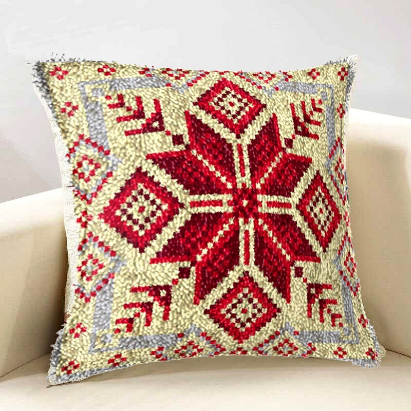 Diy Handmade Christmas Cushion Wool Embroidered Pillow Material Package - DropOnline.co