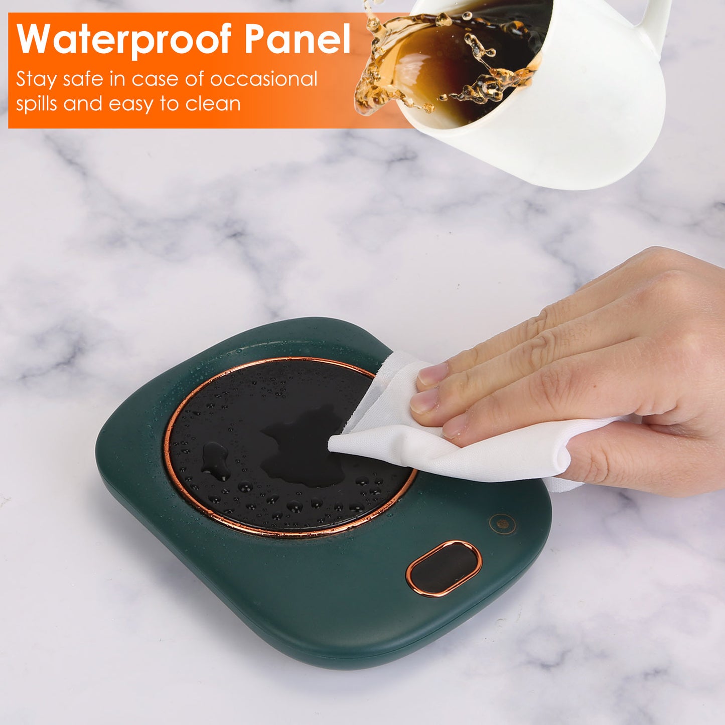 3 Color Options -- 1Pc Electric Coffee Mug Warmer For Desk Auto Shut Off USB Tea Milk Beverage Cup Heater Heating Plate For Office Home 3 Temperature Setting - DropOnline.co