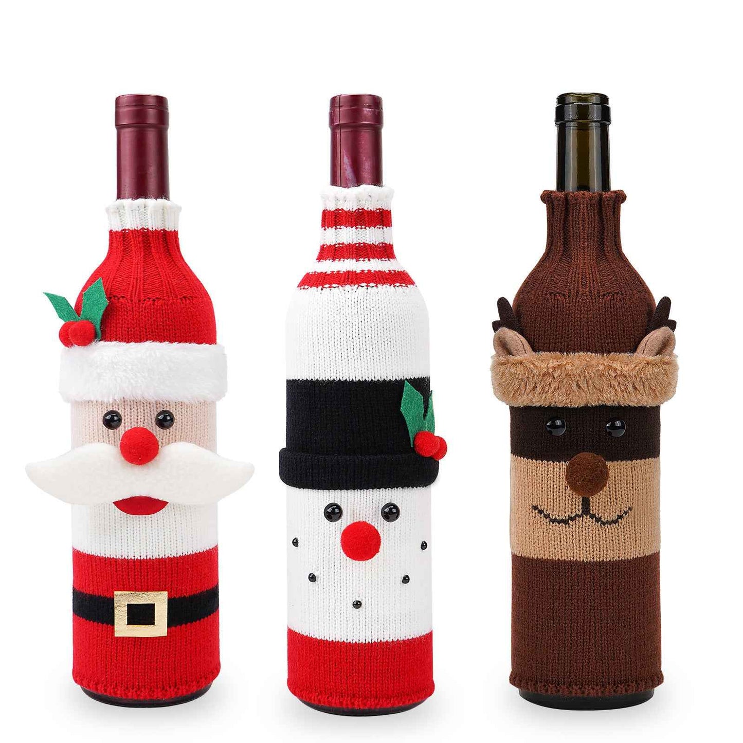 Home Fashion Simple Christmas Decorations Bottle Cover - Wine Bottle Decor - DropOnline.co