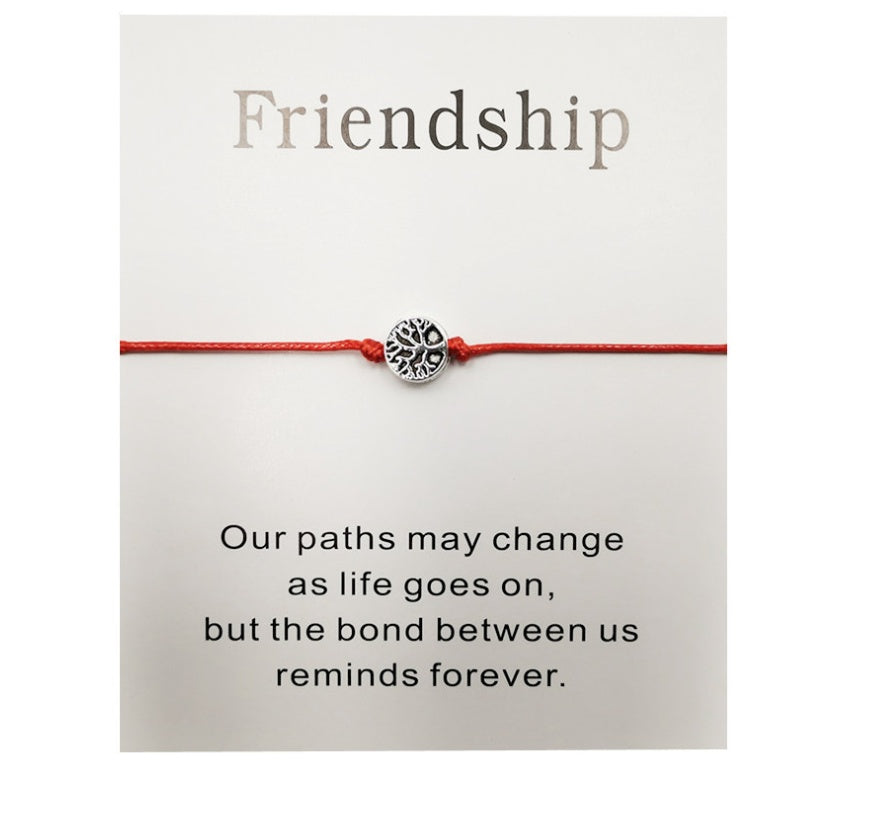 Hand-woven Red Rope Tree of Life Bracelet - DropOnline.co