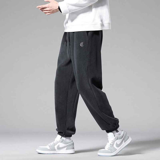 Loose Fleece-lined Thick Sweatpants Casual Pants For Men