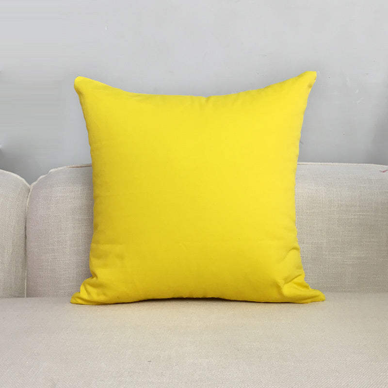 Solid Color Cushion Sofa Pillow White Blue Gray Coffee Color Purple Red Cushion Cover Waist Pillow - DropOnline.co