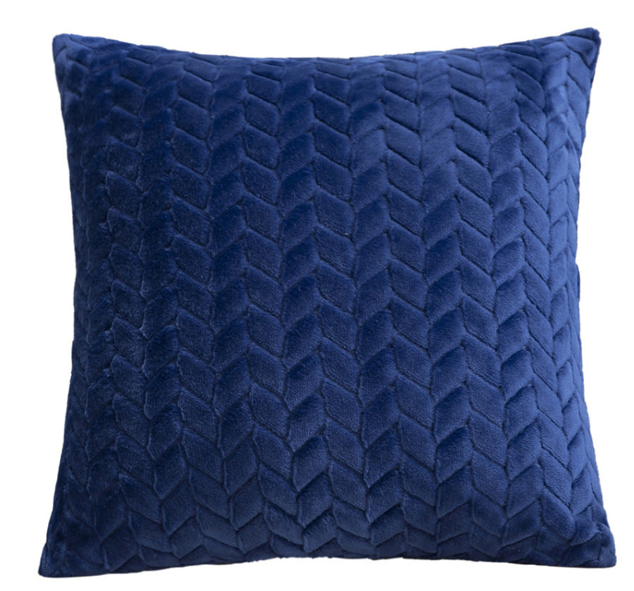 Flannel Leaf Flower Cushion Cover Sofa Cushion Fabric Sofa Hugging Pillow Cover - DropOnline.co