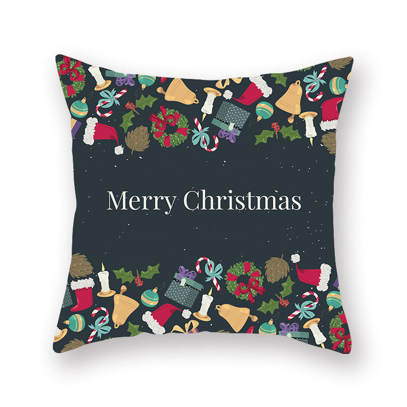 Christmas new peach skin cushion pillowcase - DropOnline.co