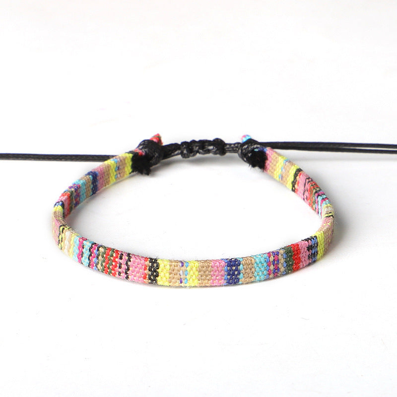 Hand Woven Rainbow Color Anklet Bohemian Style - DropOnline.co