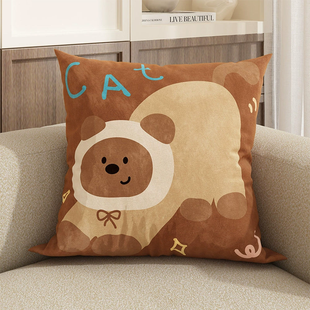 New Cute Dog Pillowcase Bedroom Cushion Cover Sofa Cushions Pillows Cover 45x45cm Pillow Case Home Decoration Car Office Seat - DropOnline.co