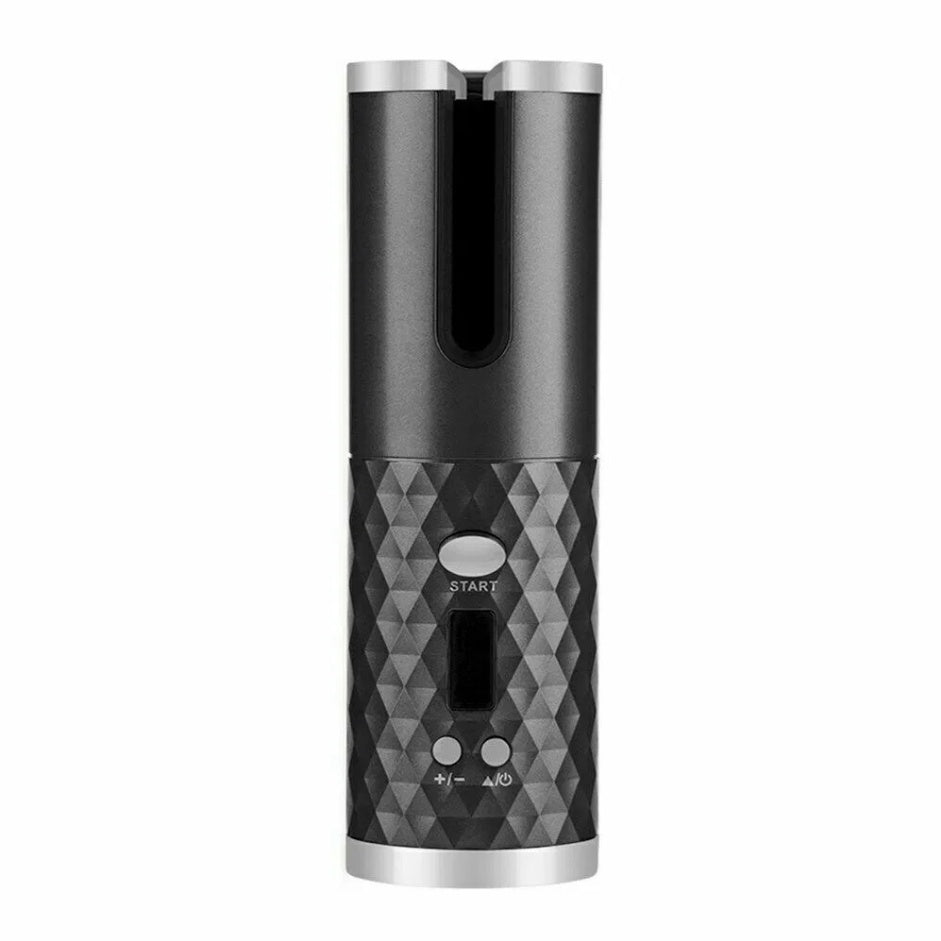 Hair Curler LCD Cordless Auto Rotating Waver Curling Iron Ceramic Wireless USA - DropOnline.co