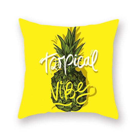 Bright Yellow Pineapple Hug Pillowcase Amazon Hot Style Home Lumbar Pillow Cushion Backrest - DropOnline.co