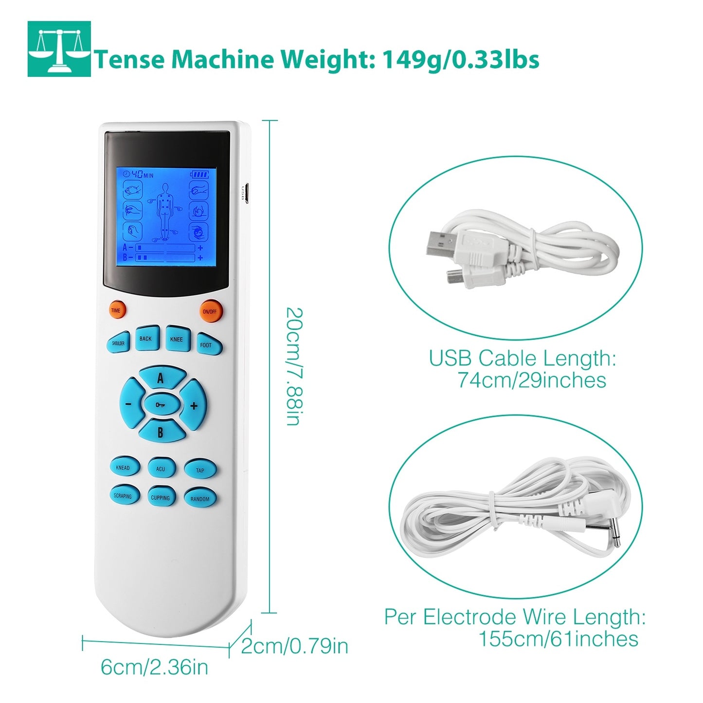 1Pc Tens Unit Machine Impulse Massager 10 Modes Pain Relief Body Massager Machine Muscle Stimulator With 4 Outputs And 8 Electrode Pads For Relief Relaxing Fitness - DropOnline.co