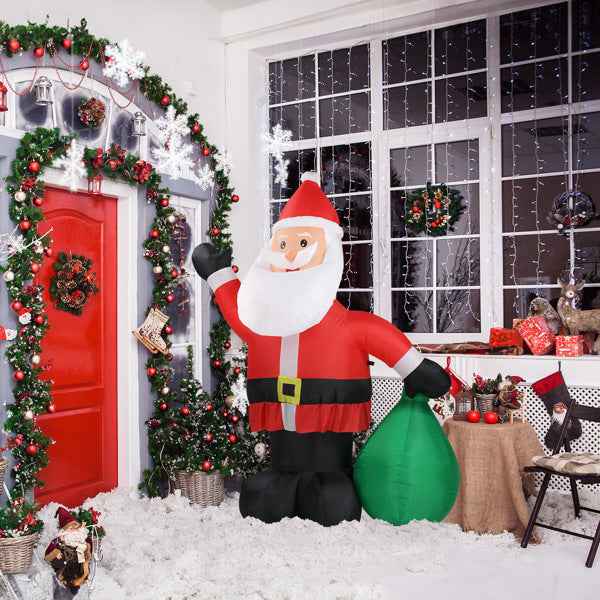 6ft Gift Santa Claus - 4 LED Lights Christmas Inflatable Decoration - DropOnline.co