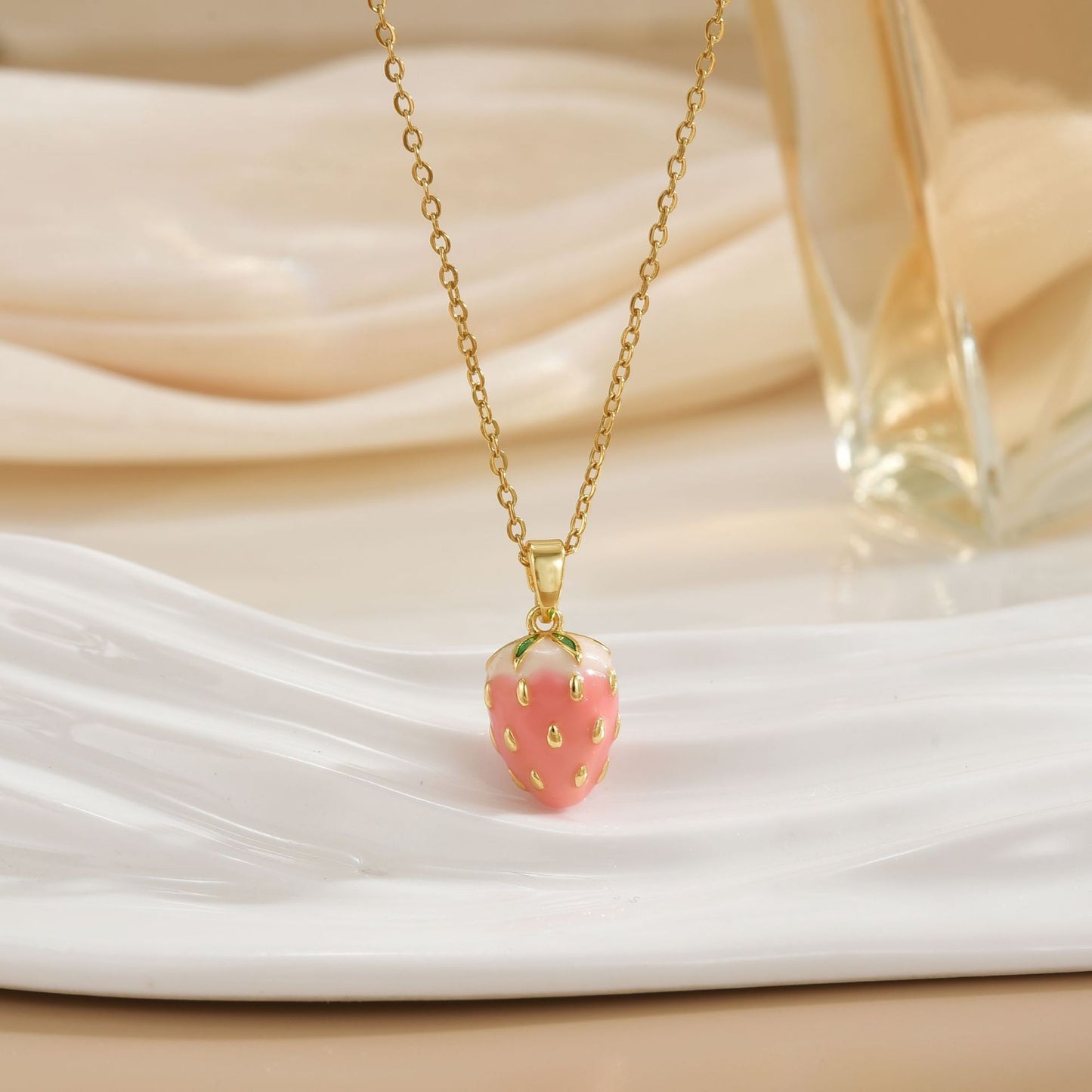 Women's Fashion Trendy Strawberry Cute Necklace - DropOnline.co