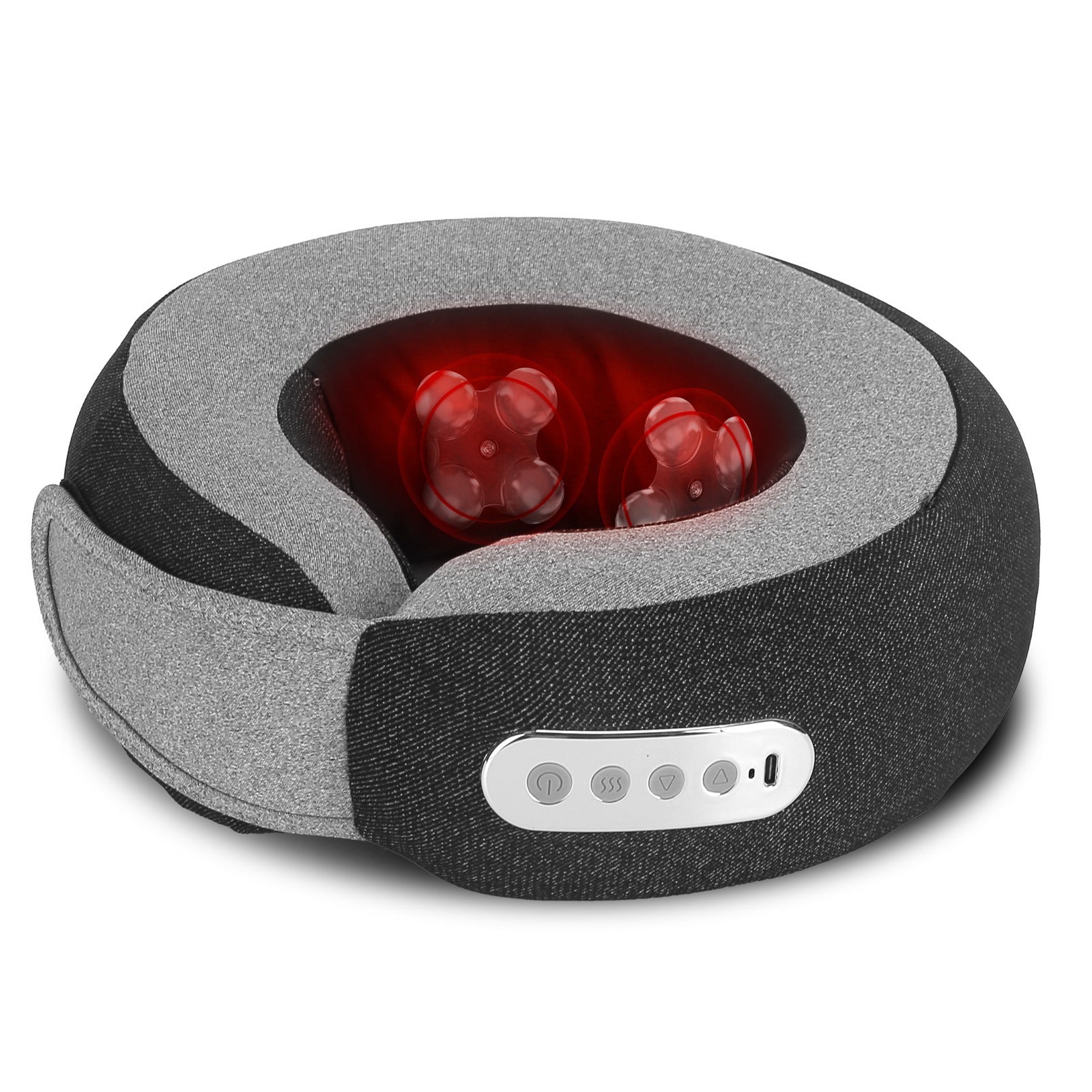 1Pc 2 In 1 Neck Massager Pillow With Heat Electric Memory Foam Travel Pillow Shiatsu Neck Massager With 3 Speeds Timer For Home Office Travel - DropOnline.co