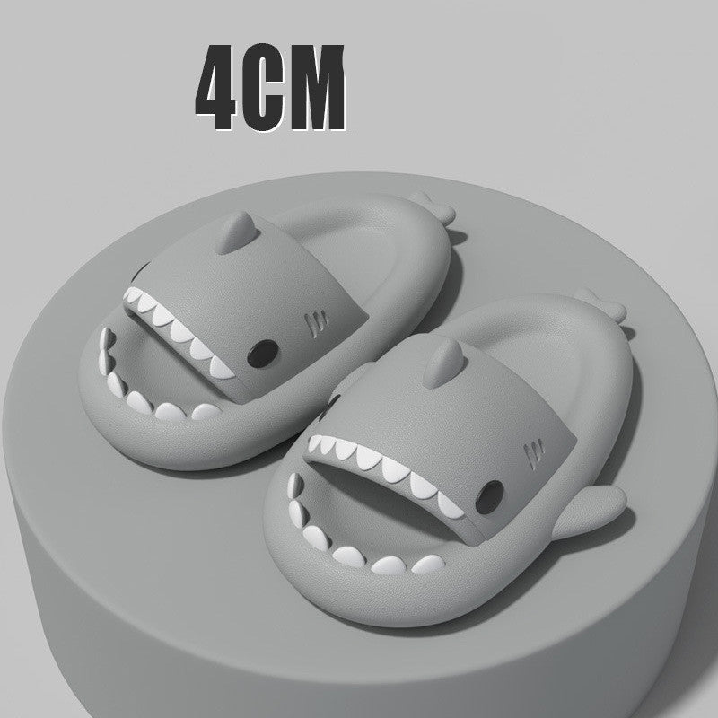 Adult's Slippers Indoor Outdoor Funny Shark Cartoon - DropOnline.co