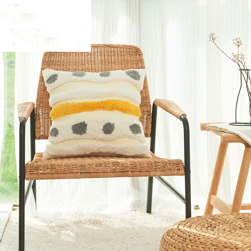 Nordic Moroccan Embroidered Geometric Cushion Cover - DropOnline.co