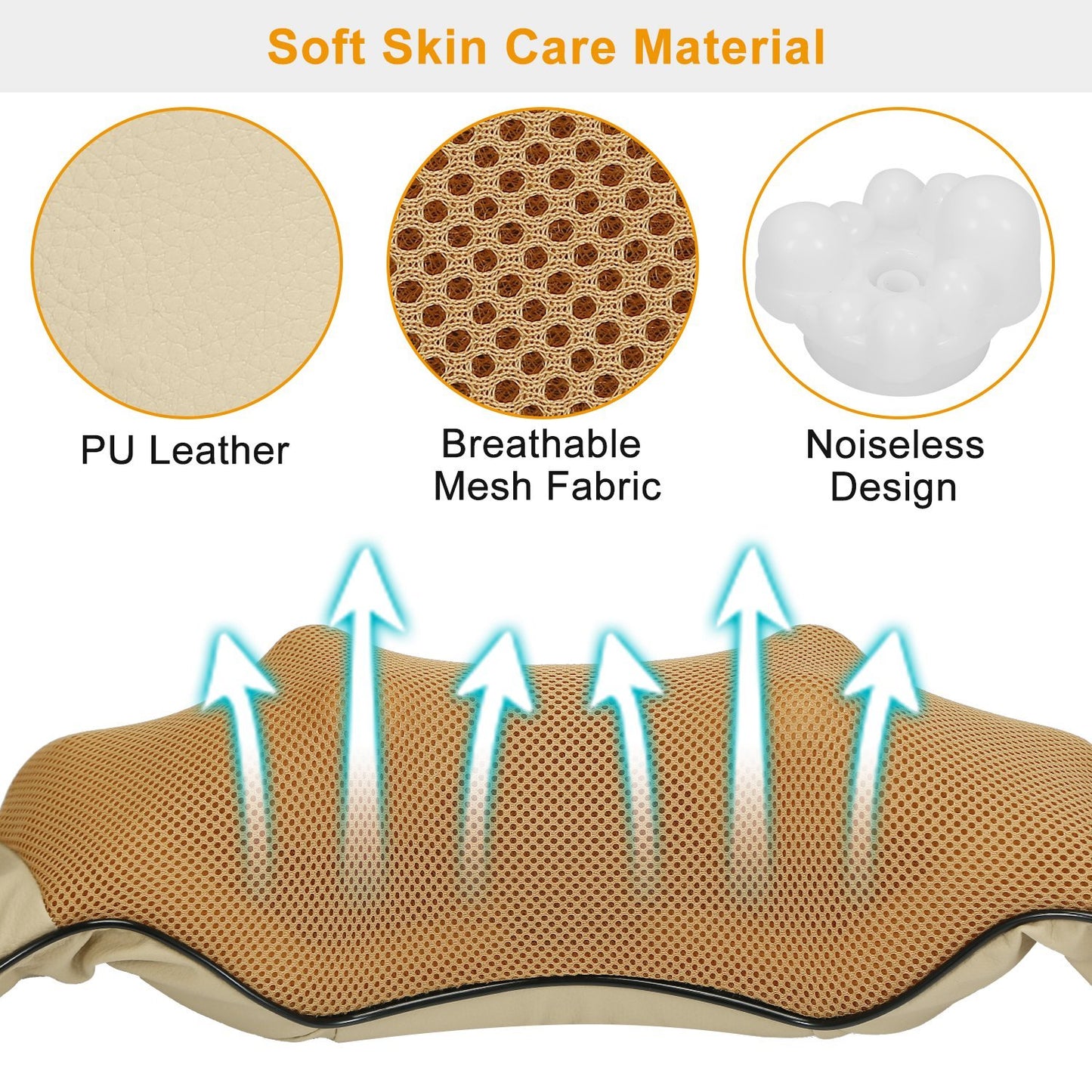 1Pc Neck Shoulder Massager Electric Back Massage Cape With Heat Deep Tissue 3D Kneading Massage Neck Waist Shiatsu Massager Pillow For Muscles Pain Relief Relax In Car Office And Home - DropOnline.co