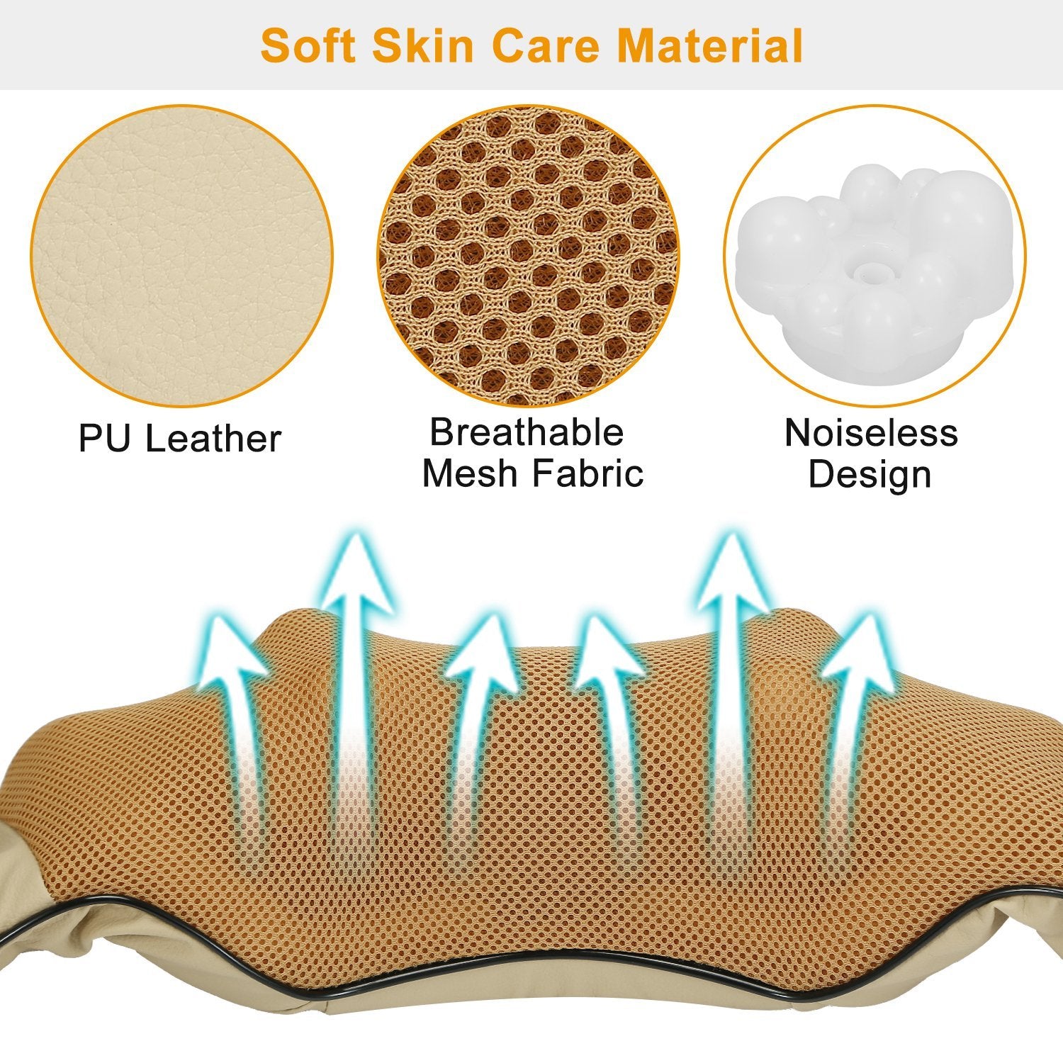 1Pc Neck Shoulder Massager Electric Back Massage Cape With Heat Deep Tissue 3D Kneading Massage Neck Waist Shiatsu Massager Pillow For Muscles Pain Relief Relax In Car Office And Home - DropOnline.co