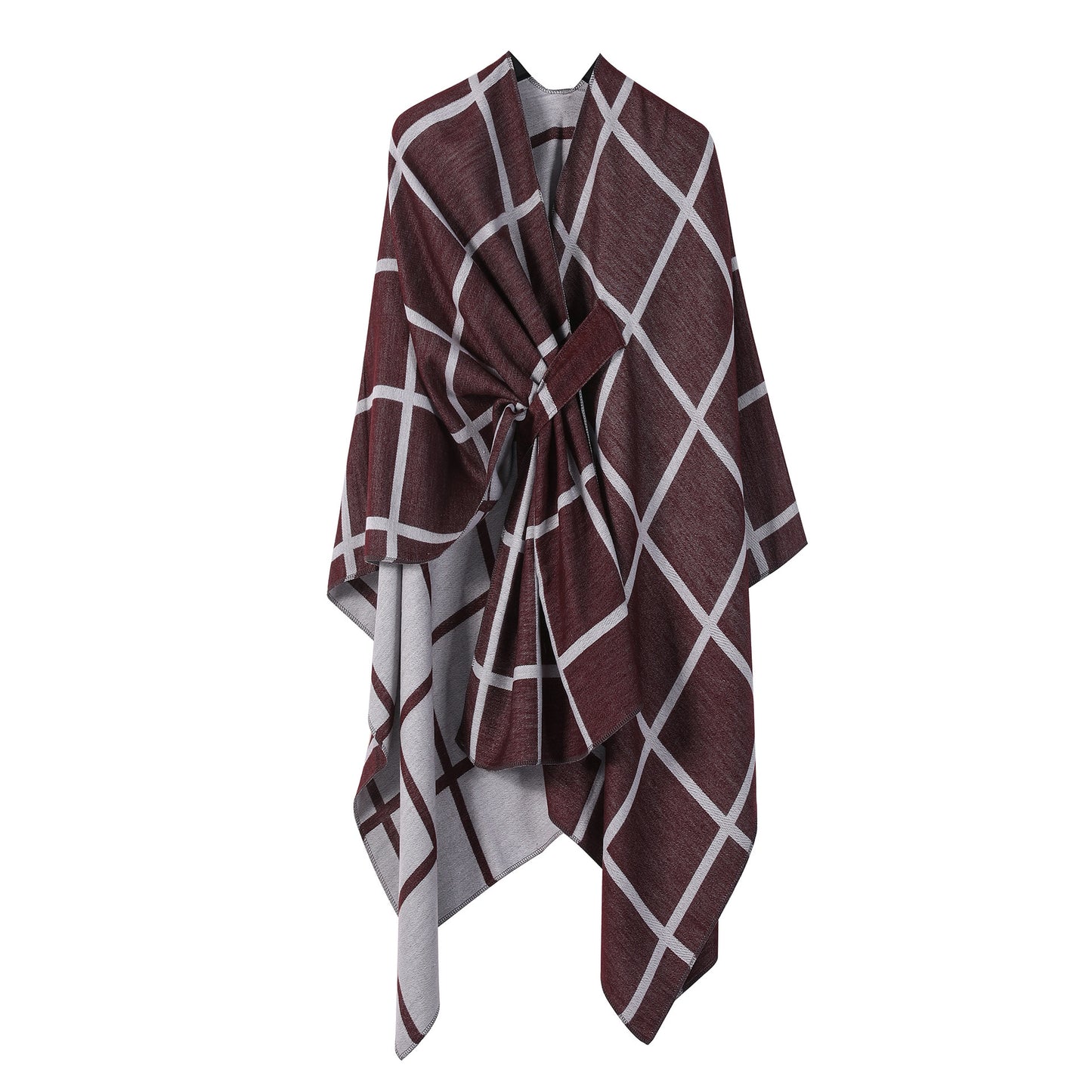 Women's Fashion Gingham Check Warm Scarf - Classic Plaid Winter Wrap - DropOnline.co