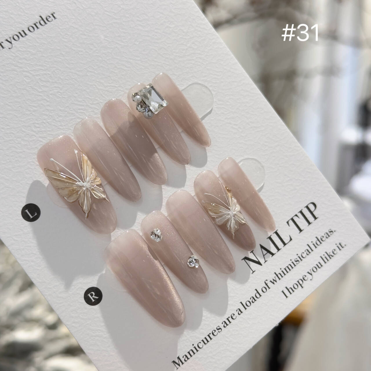 Handmade Long Ice-transparent Hand-painted Three-dimensional Butterfly - DropOnline.co