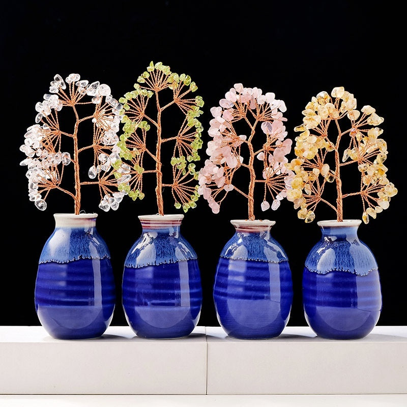 Natural Crystal Gravel Pachira Macrocarpa Crafts Ornaments Home Decor - DropOnline.co