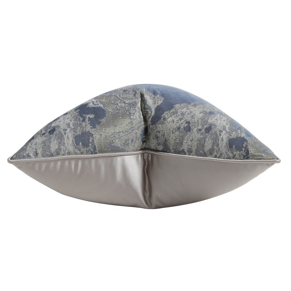 Chinese Ink Painting Cushion Pillow Blue Gray Jacquard Pillowcase - DropOnline.co