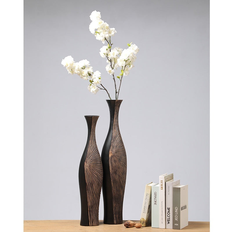 Retro Affordable Luxury Vertical High Floor Vase Decoration - DropOnline.co