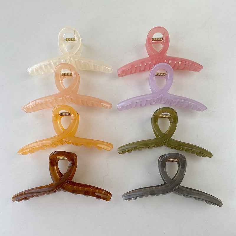 Large Jelly Color Bath Pan Hair Grabber - Minimalist Curve Design Drain Catcher