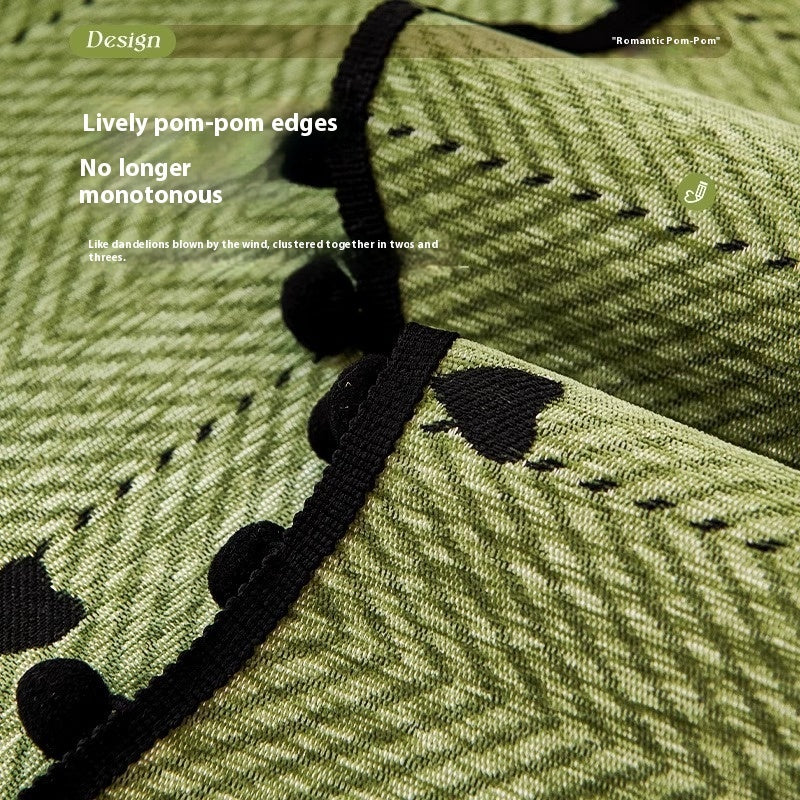 Chenille Straight-row Leather Sofa Cushion - DropOnline.co