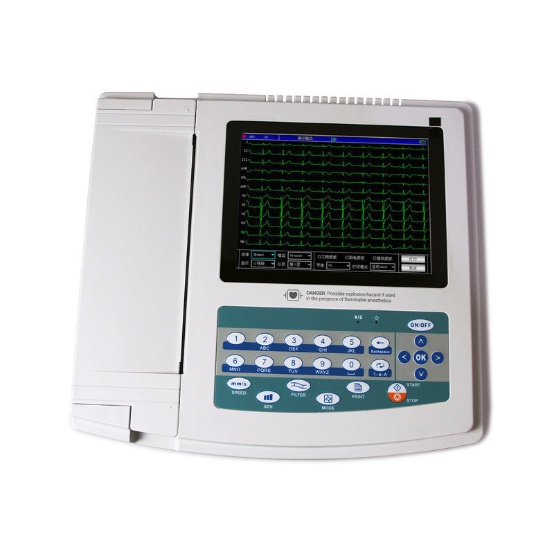Digital 12 Channel 12 Lead Electrocardiograph ECG EKG Machine Interpretation PC Software - DropOnline.co