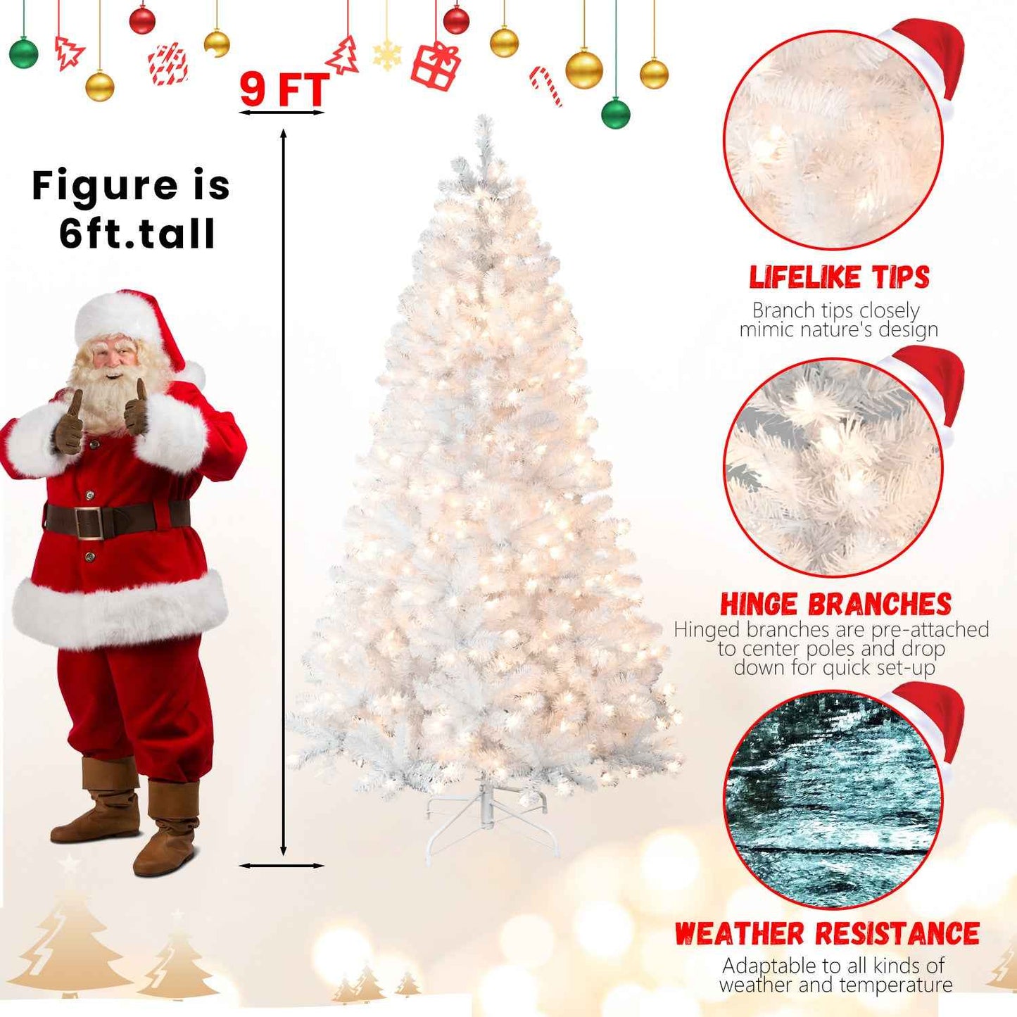 PE/PVC Christmas Tree - Premium Mixed Material Ornament Tree
