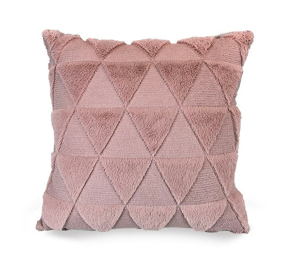 Plush Solid Color Sofa Pillowcase Living Room Cushion - DropOnline.co