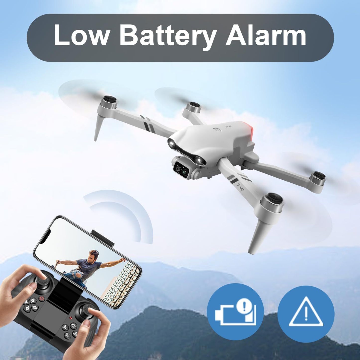 4DRC F10 Foldable Drone With Camera WIFI FPV For Adults,1080P HD FPV Live Video RC Quadcopter,Logistics Is Randomly Sent By UPS,USPS - DropOnline.co