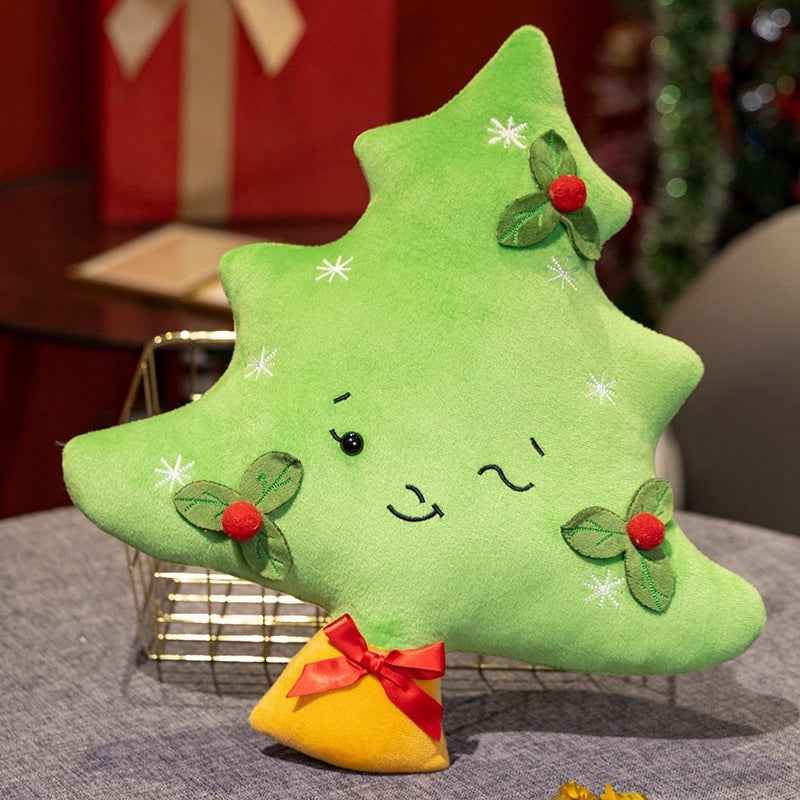 Plush Pillow Christmas Tree Decorative Gift Doll - Holiday Cushion