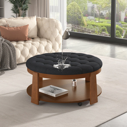 Round Footstool Coffee Table - DropOnline.co