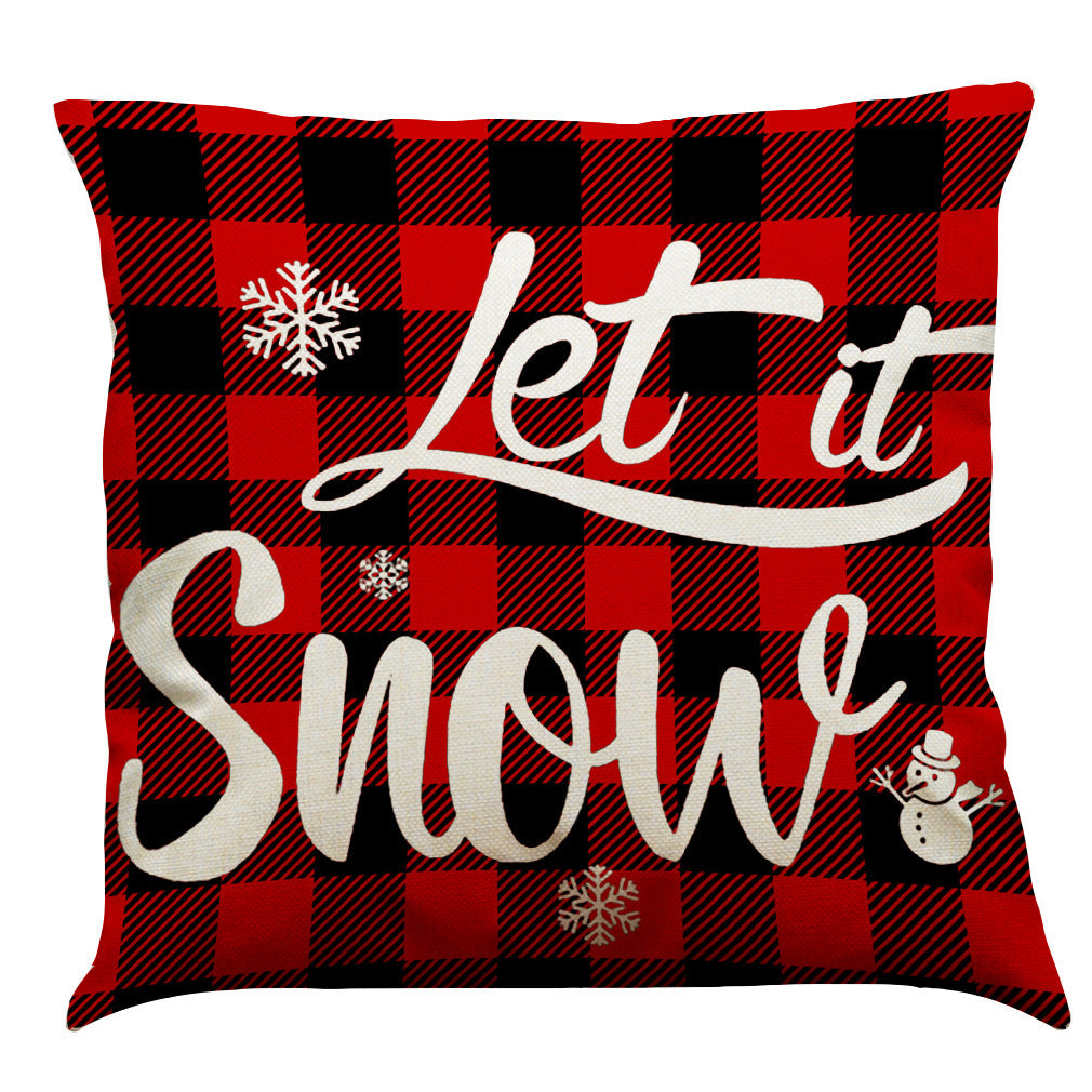 Christmas Cotton Linen Sofa Car Cushion Pillowcase - DropOnline.co