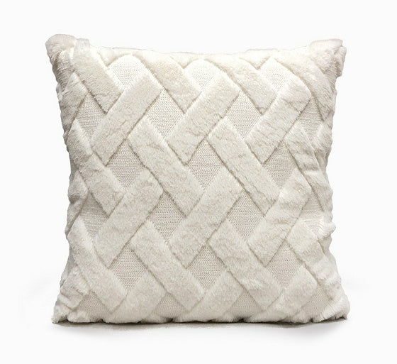 Plush Solid Color Sofa Pillowcase Living Room Cushion - DropOnline.co