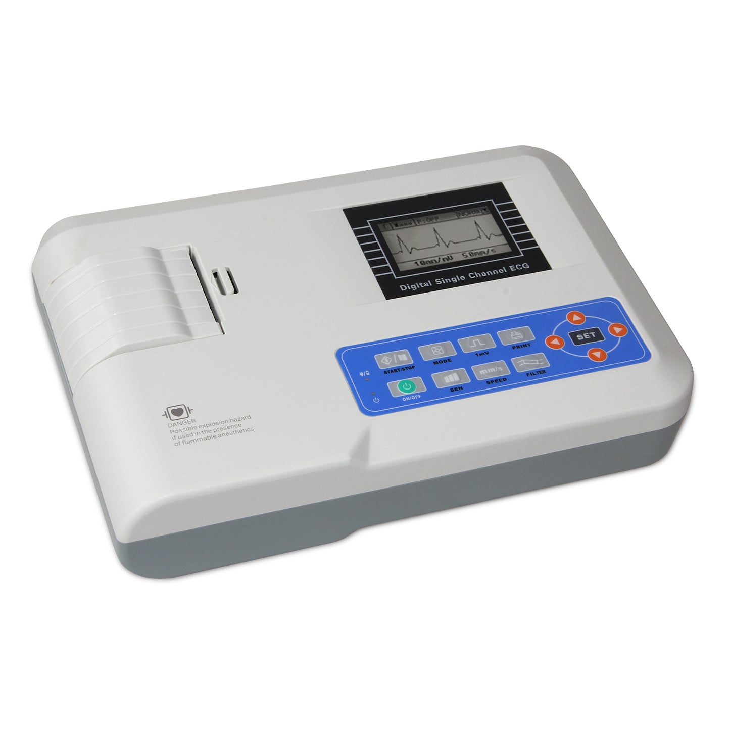 CONTEC Digital 1 Channel 12 Lead ECG Machine EKG Electrocardiograph ECG100G Printer - DropOnline.co