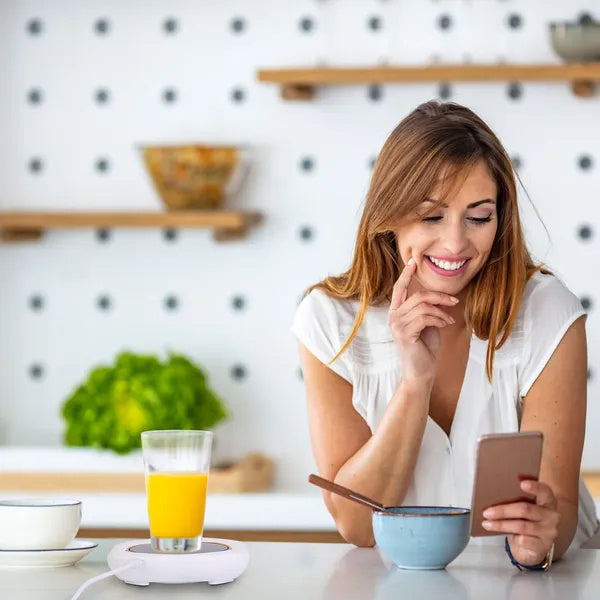 Electric Coffee Mug Warmer For Desk Auto Shut Off USB Tea Milk Beverage Cup 3 Temperature Setting - DropOnline.co