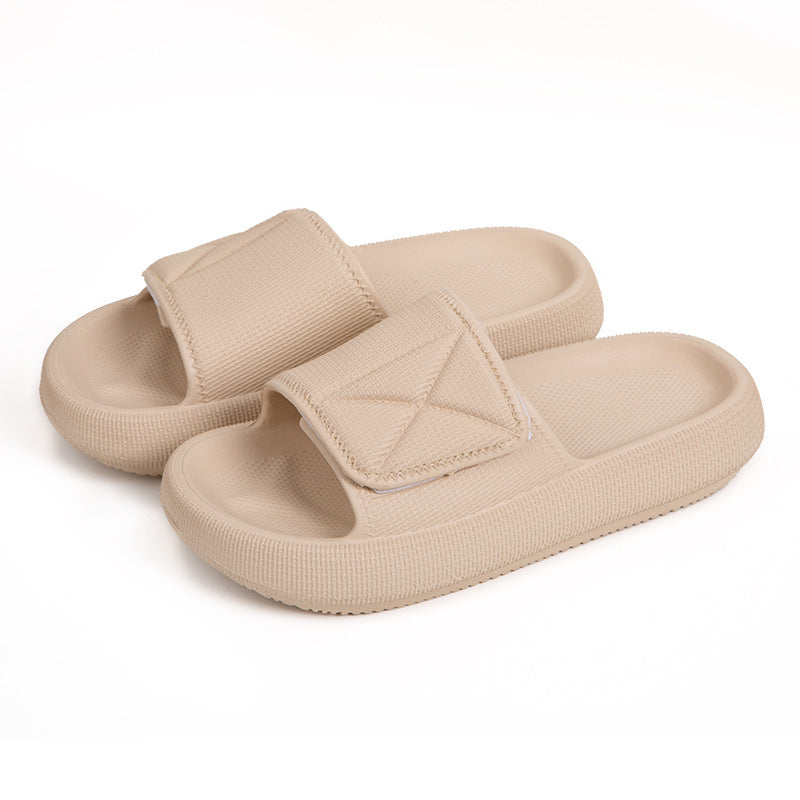 Poop Feeling Velcro Platform Female Summer Couple Bathroom Home Bath Eva Slippers - DropOnline.co