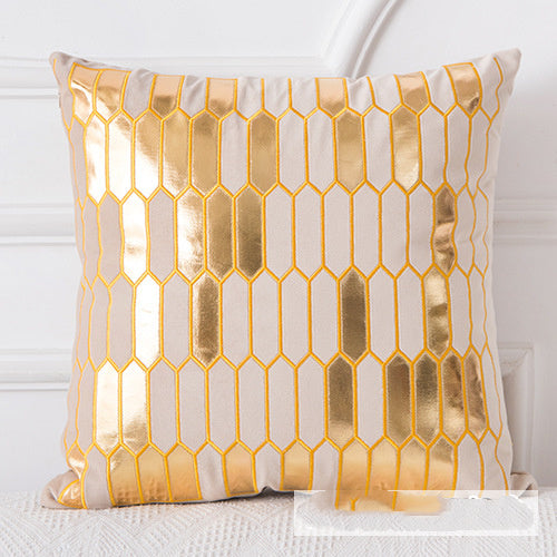 Golden Sofa Pillow Office Car Lumbar Cushion - DropOnline.co