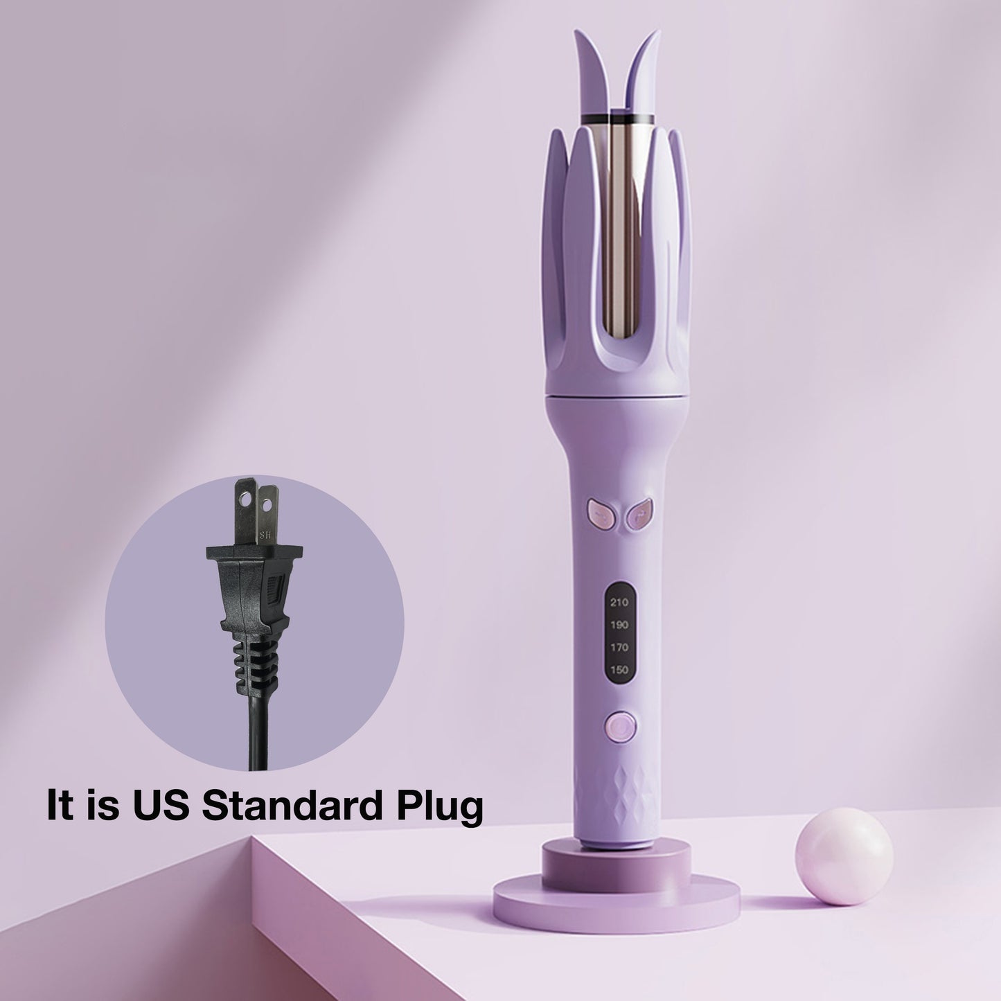 Automatic Hair Curler, 28mm Barrel, 4 Temperature Modes, Negative Ion Generator, Smart Timer And Sensor, Auto Off For Safety - DropOnline.co