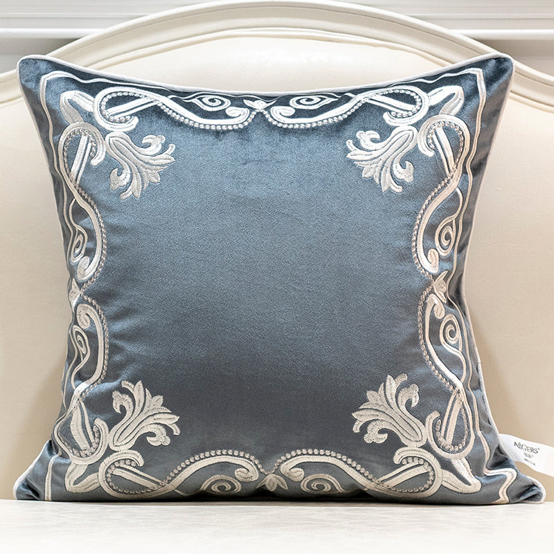 Patterned Cushion Cover Flannel Embroidered Home Decor Pillow Case - DropOnline.co