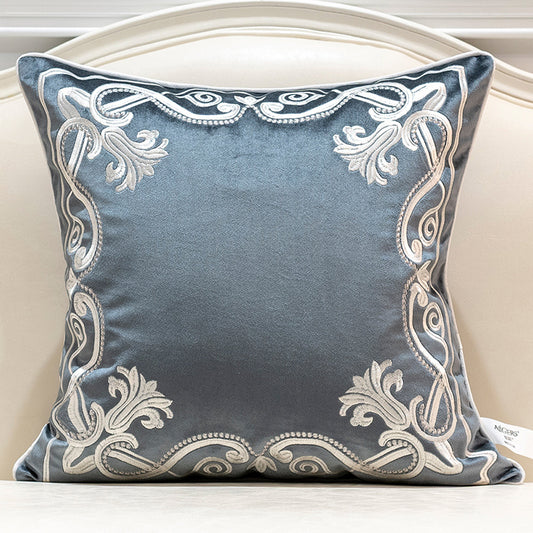 Patterned Cushion Cover Flannel Embroidered Home Decor Pillow Case - DropOnline.co
